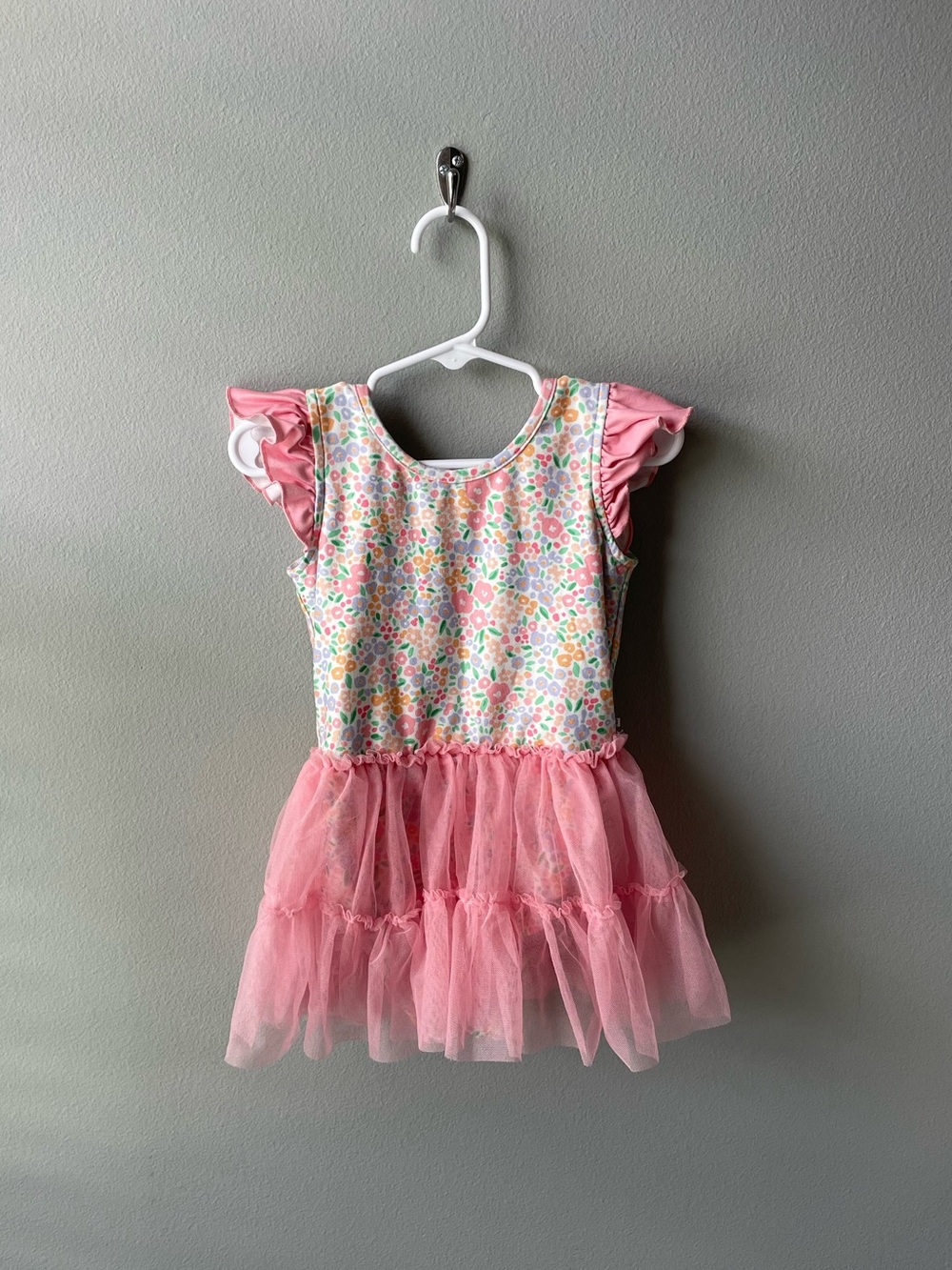 Caden Lane Ruffle Skirt Leotard Majestic Meadow Print